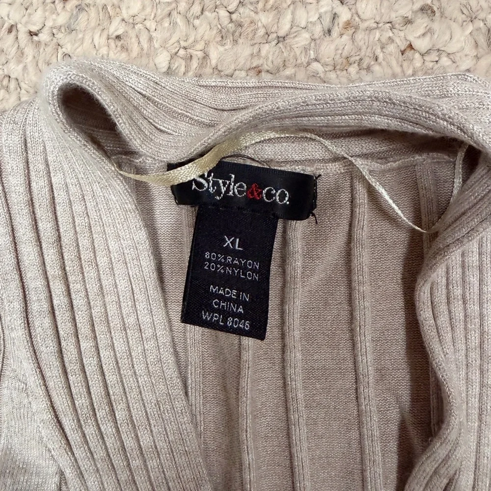 Style & Co. Ribbed Knit Top - Picture 2 of 2